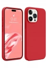 Newface Apple iPhone 15 Pro Kılıf First Silikon - Kırmızı