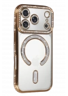 Newface Apple iPhone 17 Pro Max Joke Simli Magneticsafe Kılıf - Gold