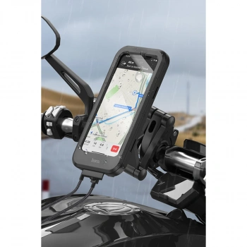 Hoco. CA101 Su Geçirmez Motosiklet Telefon Tutucu - Siyah