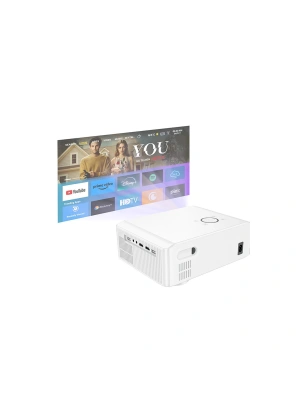 Hoco. DT3 Smart Elektrik Otomatik Odaklanma Özellikli 1080P Android Wifi Kablolu Projeksiyon Cihazı - Beyaz