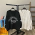 California V Yaka Oversize Sweat-SİYAH