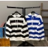 Çizgili Oversize Sweatshirt-SİYAHBEYAZ
