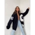 Polarlı Oversize Hırka-SİYAH