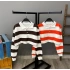 Polo Yaka Çizgili Sweat - KAHVEBEYAZ