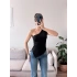 Tek Omuz Asimetrik Bluz - SİYAH