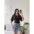 Bel Bağlamalı Modal Crop - KAHVE
