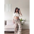 Bel Fular Ekose Pantolon - HAKİ