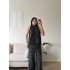 Halter Yaka Puantiyeli Takım - SİYAH