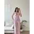 Kruvaze Bluz Pantolon Takım - PEMBE