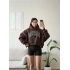 Harvard Fermuarlı Oversize Sweat - KAHVE