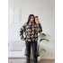 Retro Peluş Fermuar Sweat - ÇİÇEK DESEN