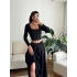 Ara Biyeli Crop - SİYAH