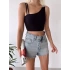 Askılı Omuz Detay Crop-SİYAH