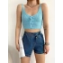 Bağlamalı Triko Crop-BEBE MAVİSİ
