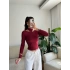Balıkçı Çift Damla Crop - BORDO