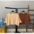 Basic Crop T-shirt-BEJ