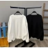 Basic Unisex Oversize Sweat-BEYAZ