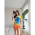 Batik Dijital Mini Elbise - SARI