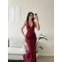 Bel Korse Maxi Elbise - BORDO