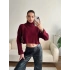Boğazlı Triko Kazak - BORDO