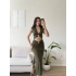 Çift Aksesuarlı Maxi Elbise - HAKİ