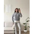 Çıtçıt Yaka Gömlek Elbise - GRİ