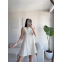 Çizgili Salaş Elbise - BEJ