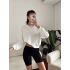 Crop Basic Sweat - BEYAZ