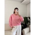 Crop Basic Sweat - PEMBE