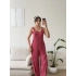 Dikine Çizgili Askılı Tulum - PEMBE