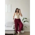 Dökümlü Balon Pantolon - BORDO