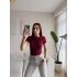 Drapeli Asimetrik Crop - BORDO