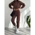 Fermuar Crop Eşofman Takımı - KAHVE