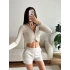 Fermuar Detay Crop - BEJ