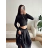 Fermuar Detay Crop - SİYAH