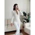Fermuarlı Sandy Tulum - BEYAZ