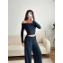 Fitilli Madonna Crop & Pantolon Takım - LACİVERT
