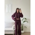 Fitilli Salaş Crop İkili Takım - BORDO