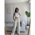 Fitilli Yüksek Bel Pantolon - BEJ