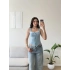 Fiyonklu Garnili Bluz - MAVİ