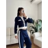 Garnili Bomber Crop & Pantolon Takım - LACİVERT