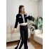 Garnili Bomber Crop & Pantolon Takım - SİYAH