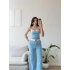 Garnili Straplez İkili Takım - MAVİ