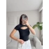 Göğüs Pencere Crop - SİYAH