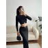 Halka Detay Etekli Takım - SİYAH