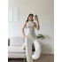 Halter Crop Balon Pantolon Takım - BEYAZ