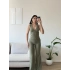 Halter Crop Pantolon Takım - YEŞİL