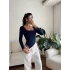 Kare Yaka Bodysuit - LACİVERT