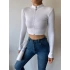 Kaşkorse Crop Bluz Hırka-BEYAZ
