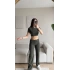 Kaşkorse Crop & Pantolon Takım - HAKİ